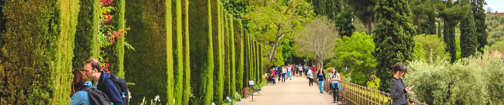 The Alhambra Garden in Granada, Spain