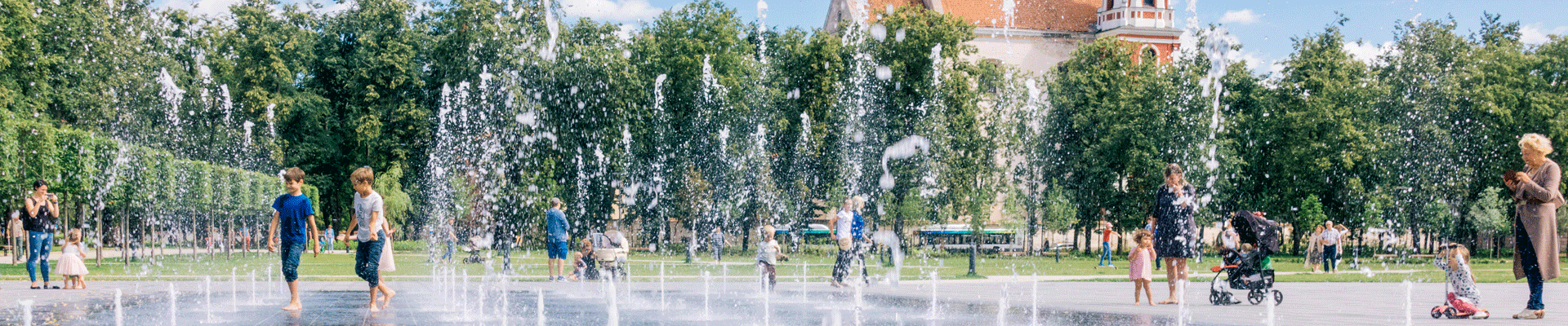 Lukiskiu Square in Vilnius, Lithuania