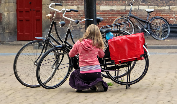 School Girl in Amsterdam