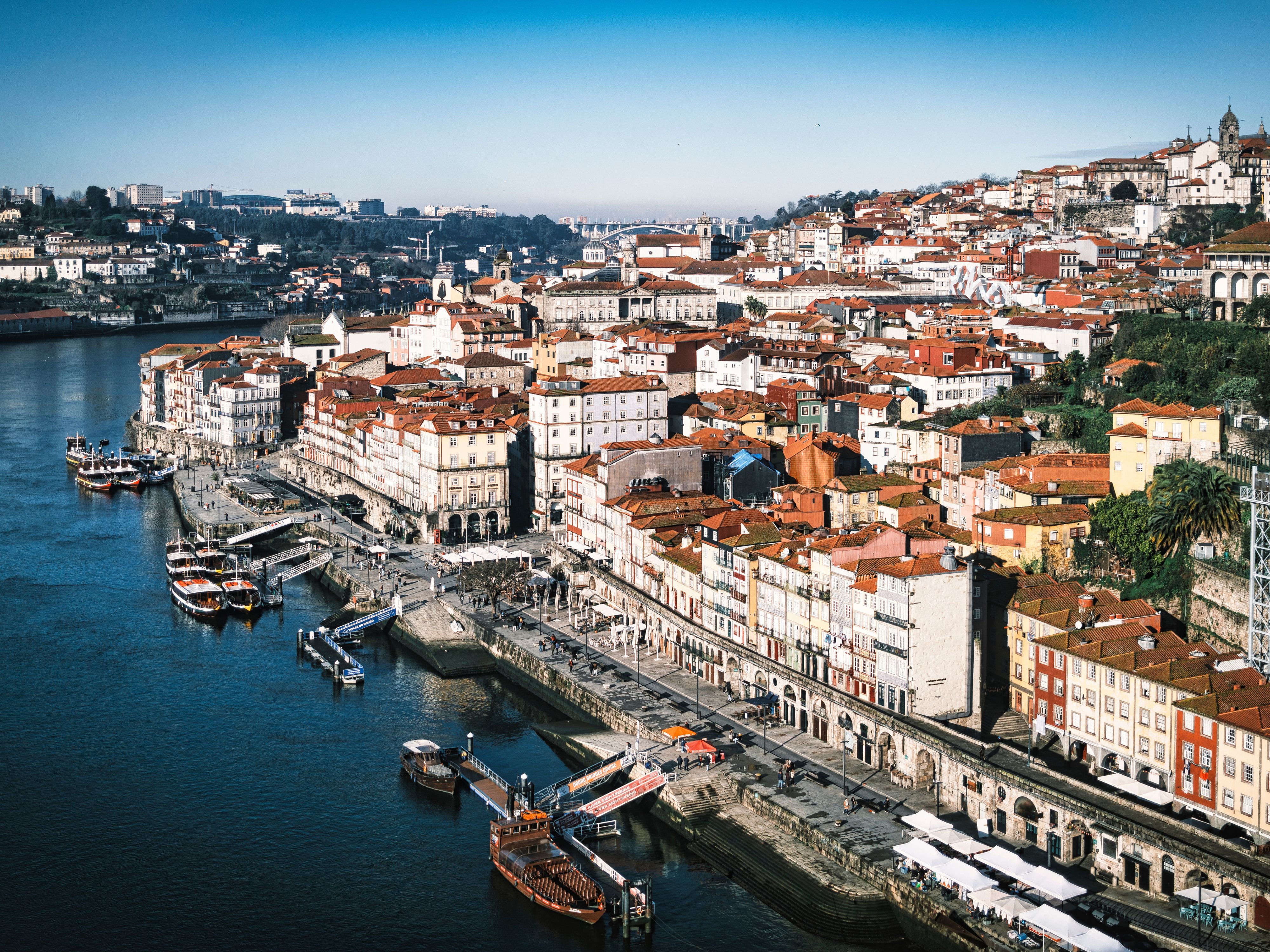 Historic Ribeira Neighborhood in Porto, Portugal