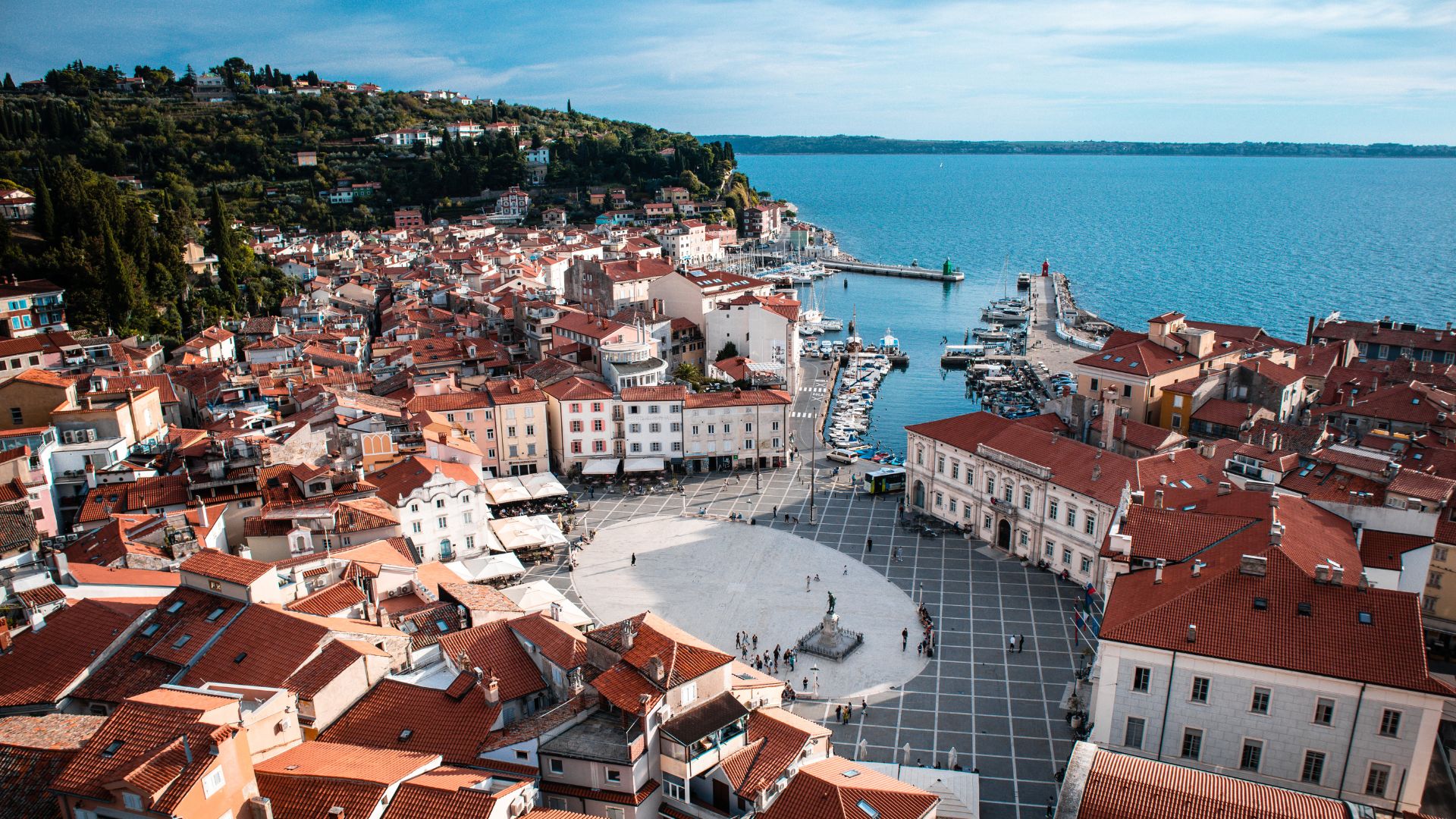 Tartini Square in Piran, Slovenia